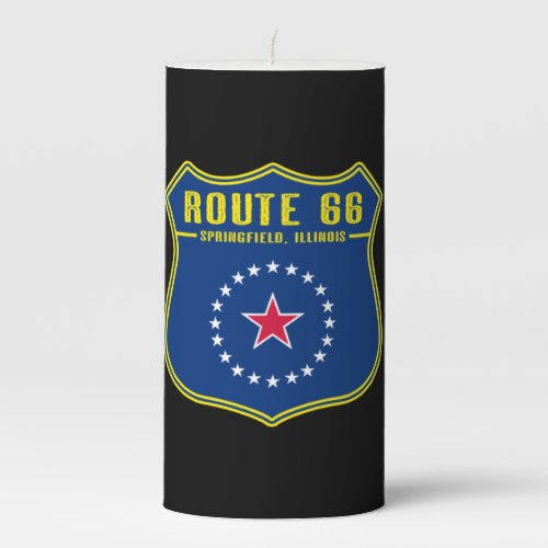 Route 66 Springfield Pillar Candle