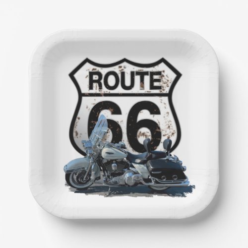 Route 66 square plate