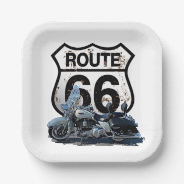 Route 66 square plate (Front)