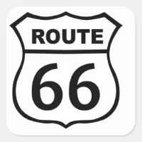 Route 66 square sticker