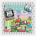 ROUTE 66 Square STICKERS by PopArtDiva