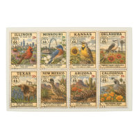 Route 66 State Birds Flowers Signage