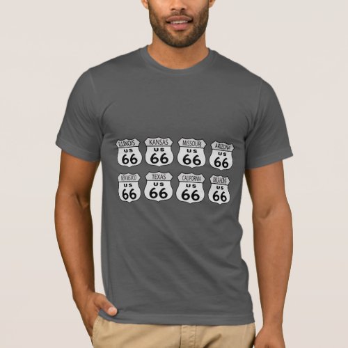 Route 66 State Signs T_Shirt