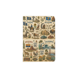 Route 66 States Border Tour Passport Holder