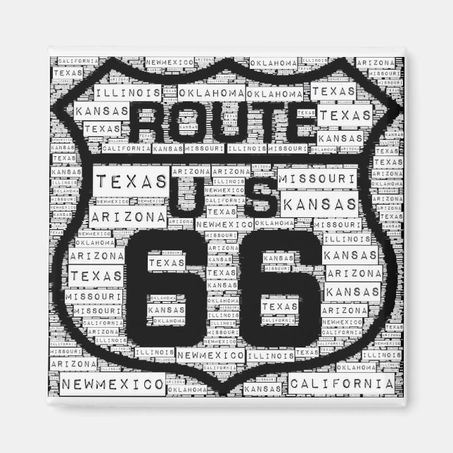 Route 66 States Magnet (Front)