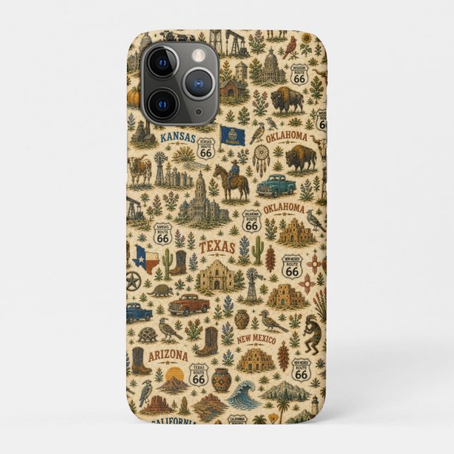 Route 66 States Pocket Tour   Case-Mate iPhone Case (Back)