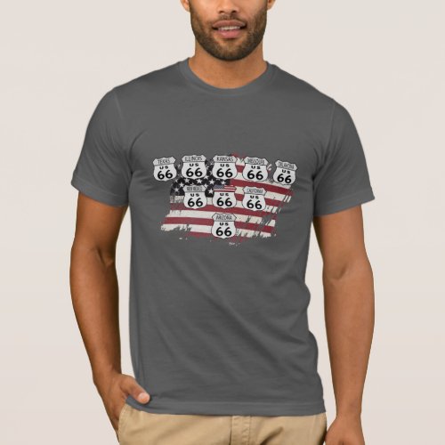 Route 66 States T_Shirt