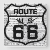 Route 66 States Wall Clock