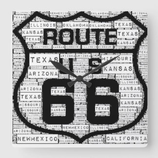 Route 66 States Wall Clock