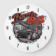 Route 66 Station Hot Rod Large Clock | Zazzle