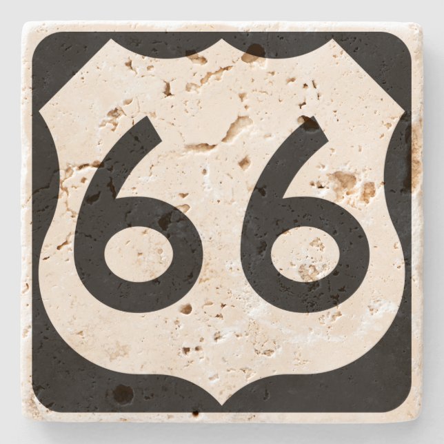Route 66 stone coaster (Front)