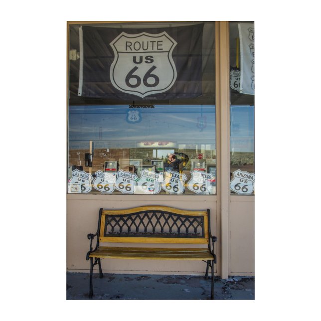 Route 66 Storefront Acrylic Print (Front)