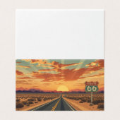 Route 66 Sunset Desert Road Travel Art (Outside Unfolded)