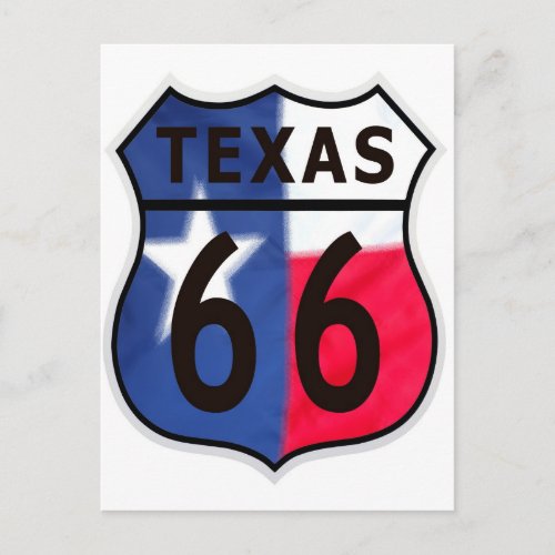 Route 66 Texas Color Postcard