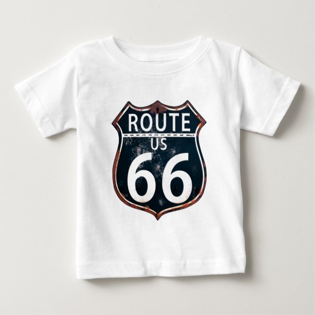 Route 66 - The Mother Road Baby T-Shirt (Front)