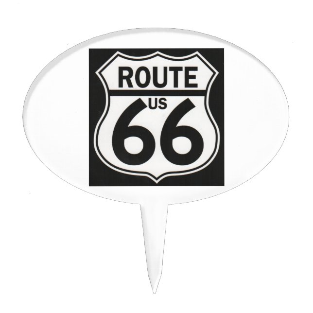 Route 66 - The Mother Road Cake Topper (Front)