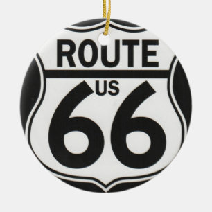Route 66 - The Mother Road Ceramic Ornament