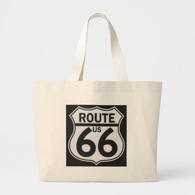 Route 66 - The Mother Road Large Tote Bag (Front)