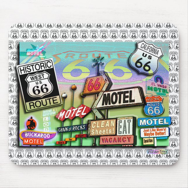 Route 66 - The Mother Road Mousepad (Front)