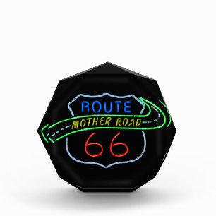 Route 66, The Mother Road, Neon Sign Acrylic Award