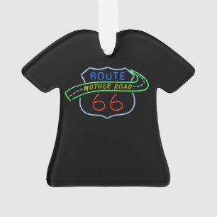 Route 66, The Mother Road, Neon Sign Ornament
