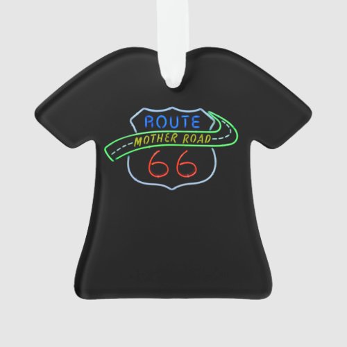 Route 66 The Mother Road Neon Sign Ornament