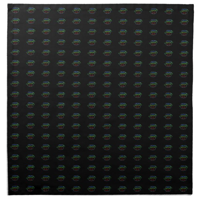 Route 66, The Mother Road, Neon Sign, Tiled Napkin (Front)
