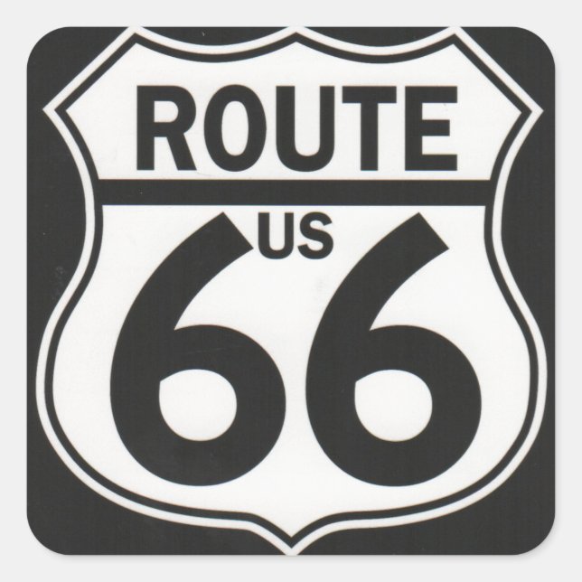Route 66 - The Mother Road Square Sticker (Front)