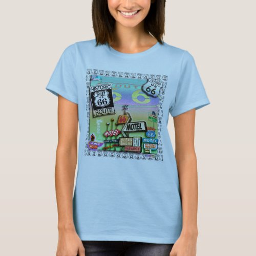 ROUTE 66 _ The Mother Road WOMENS LIGHT TEES