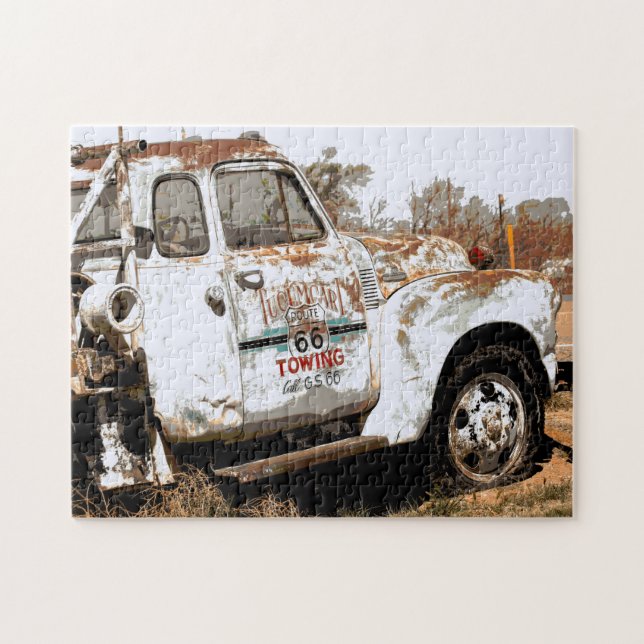 Route 66 Tow Truck in New Mexico Jigsaw Puzzle (Horizontal)