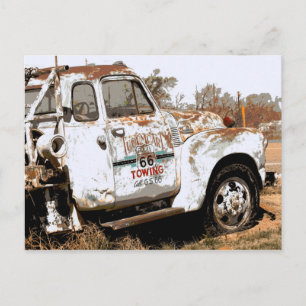 Route 66 Tow Truck Postcard