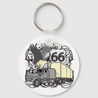 Route 66 Trucker Keychain