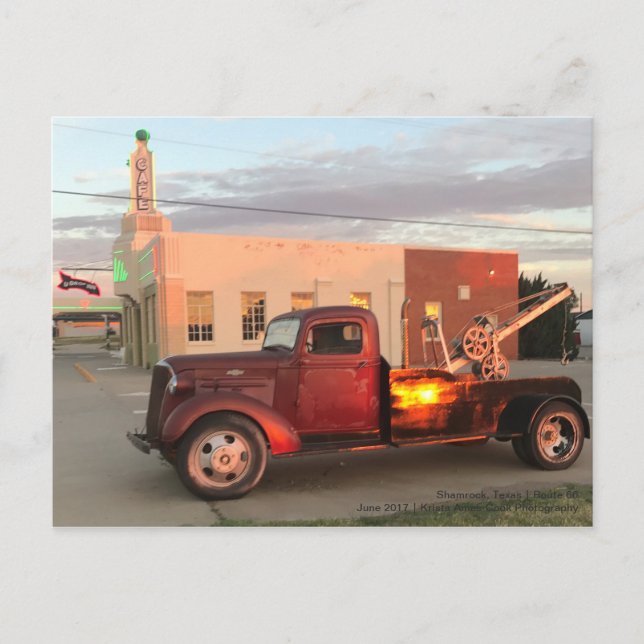 Route 66: U Drop Inn | Shamrock, TX Postcard (Front)