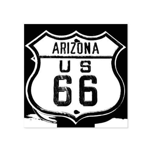 Route 66 US Arizona Sign Rubber Stamp