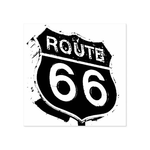 Route 66 US Sign Rubber Stamp