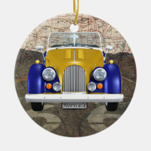 Route 66 Vintage Auto - SRF Ceramic Ornament