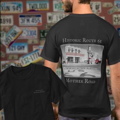 Route 66 Vintage Destination Winslow Arizona Photo T_Shirt