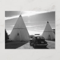 Route 66 Vintage Motel Black and White