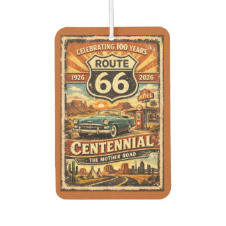 Route 66 Vintage Retro Cetennial 100 Years Air Freshener