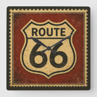 route 66 Vintage Shield Retro Garage Wall Art