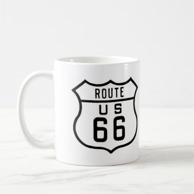 Route 66 Vintage Sign Coffee Mug (Left)