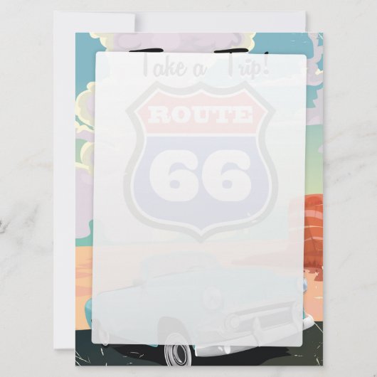 Route 66 vintage travel poster (Back)