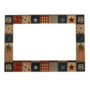 Route 66 Western Farmhouse Americana Magnetic Frame