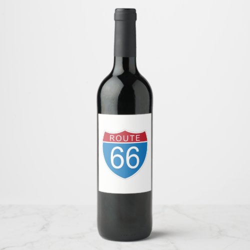 Route 66 wine label