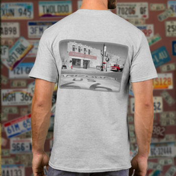 Route 66 Winslow Arizona Red Splash Photograph T-shirt by Exit178 at Zazzle