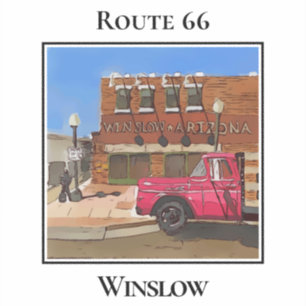 Route 66, Winslow Arizona Sticker