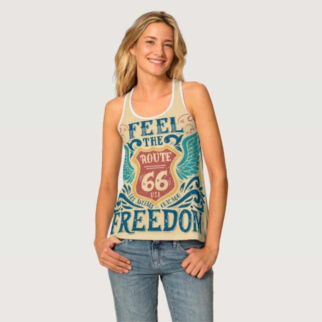 Route 66 Women's Tank Top (Front Full)