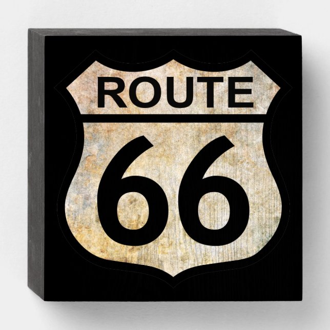 Route 66 wooden box sign (Front Horizontal)