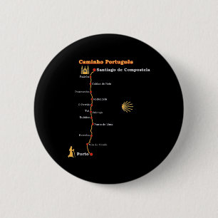 Route Caminho Português De Santiago Stages Camino Button