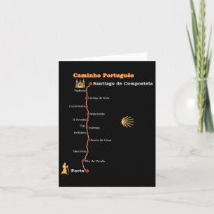 Route Caminho Português De Santiago Stages Camino  Card